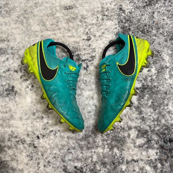 Nike Tiempo Legend VI‎ FG Mens Soccer Cleats Teal Neon Yellow ACC Size 10 main image 7